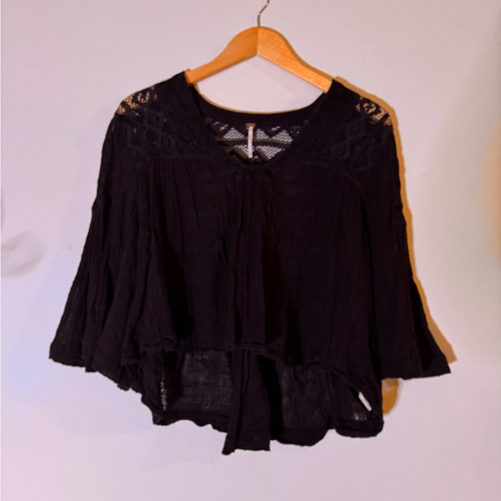 Free People Lace Back Blouse